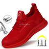 Fashion Men Safety Shoes Air Mesh Steel Toe Sneakers Work Shoes Breathable Male Puncture-Proof Safety Boots Dropshipping Safeti Footwear