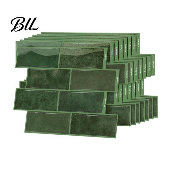 DIY Kitchen Backsplash Stickers 8PCS Faux Brick Wall Stickers, Waterproof Adhesive Mosaic Decals, Moisture-proof Easy 3D Decals Peel And Stick