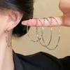High-end Large Hoop Earrings with Extremely Thin Ear Wires, Elegant Ear Ornaments
