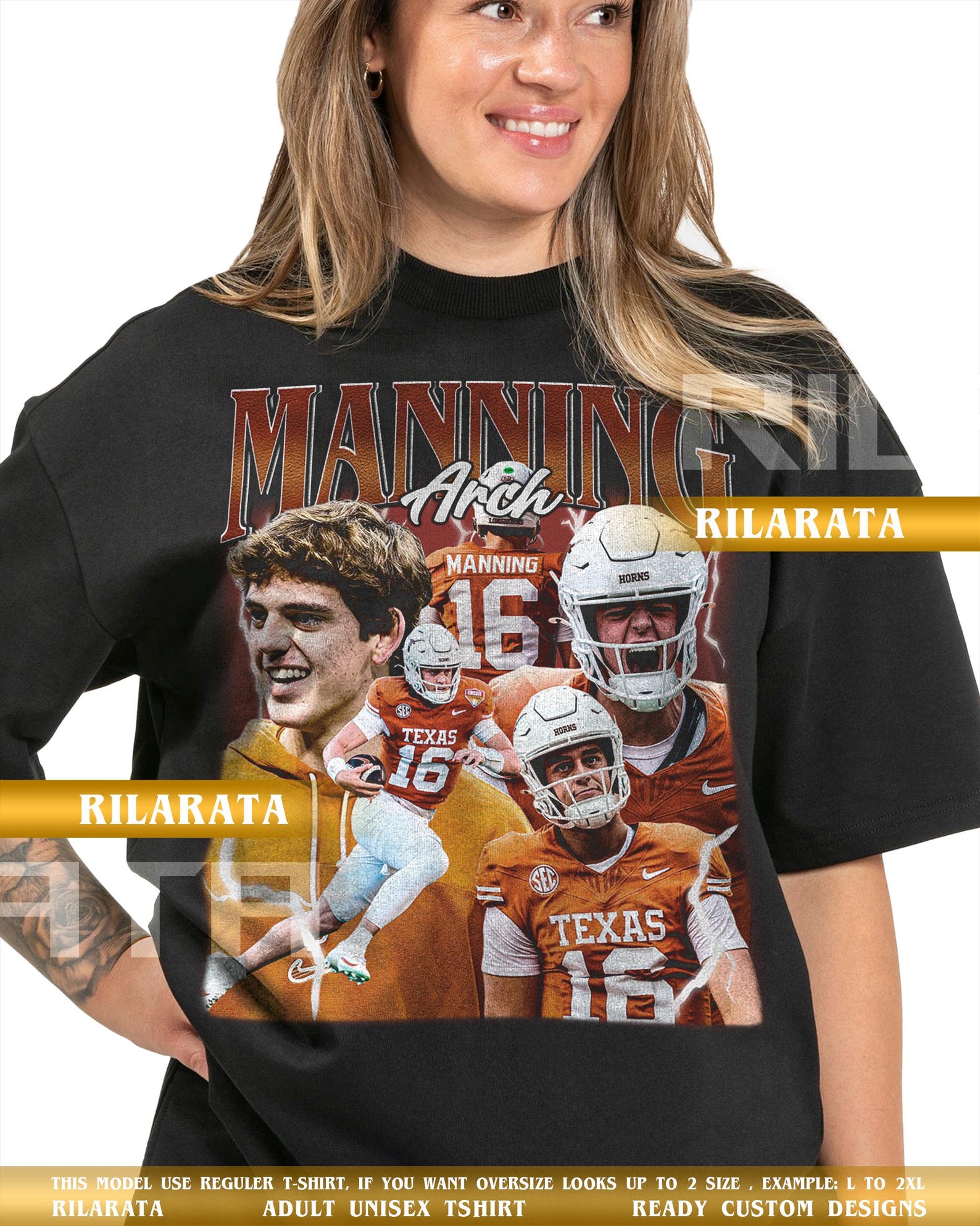 Arch Manning Vintage T-Shirt Gift for Women and Man Shirt Unisex Tee Sport SweaT-Shirt 2XL