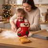 Easy Release Cookie Molds Christmas Cutter, Push Type Integrated Baking Mold, Plastic Santa Claus Press Clay Decorating Tool for Holiday Kitchen
