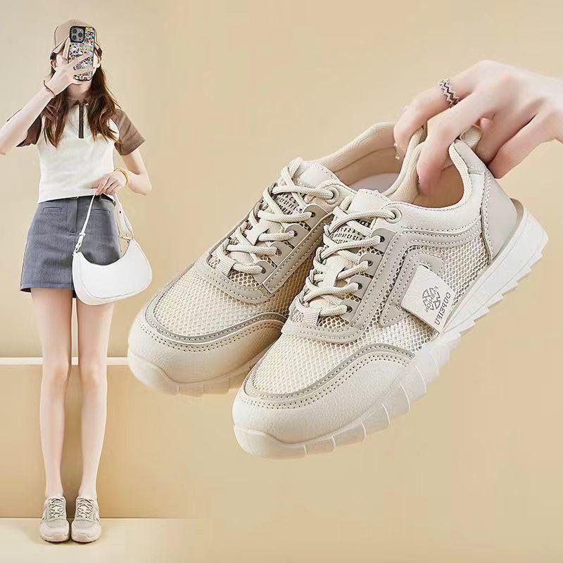 სპორტული ფეხსაცმელი ქალის საზაფხულო ახალი ბადისებრი სუნთქვადი Forrest Gump ფეხსაცმელი მრავალმხრივი ბადისებრი თხელი ძირის ჩვეულებრივი სპორტული დაფის ფეხსაცმელი