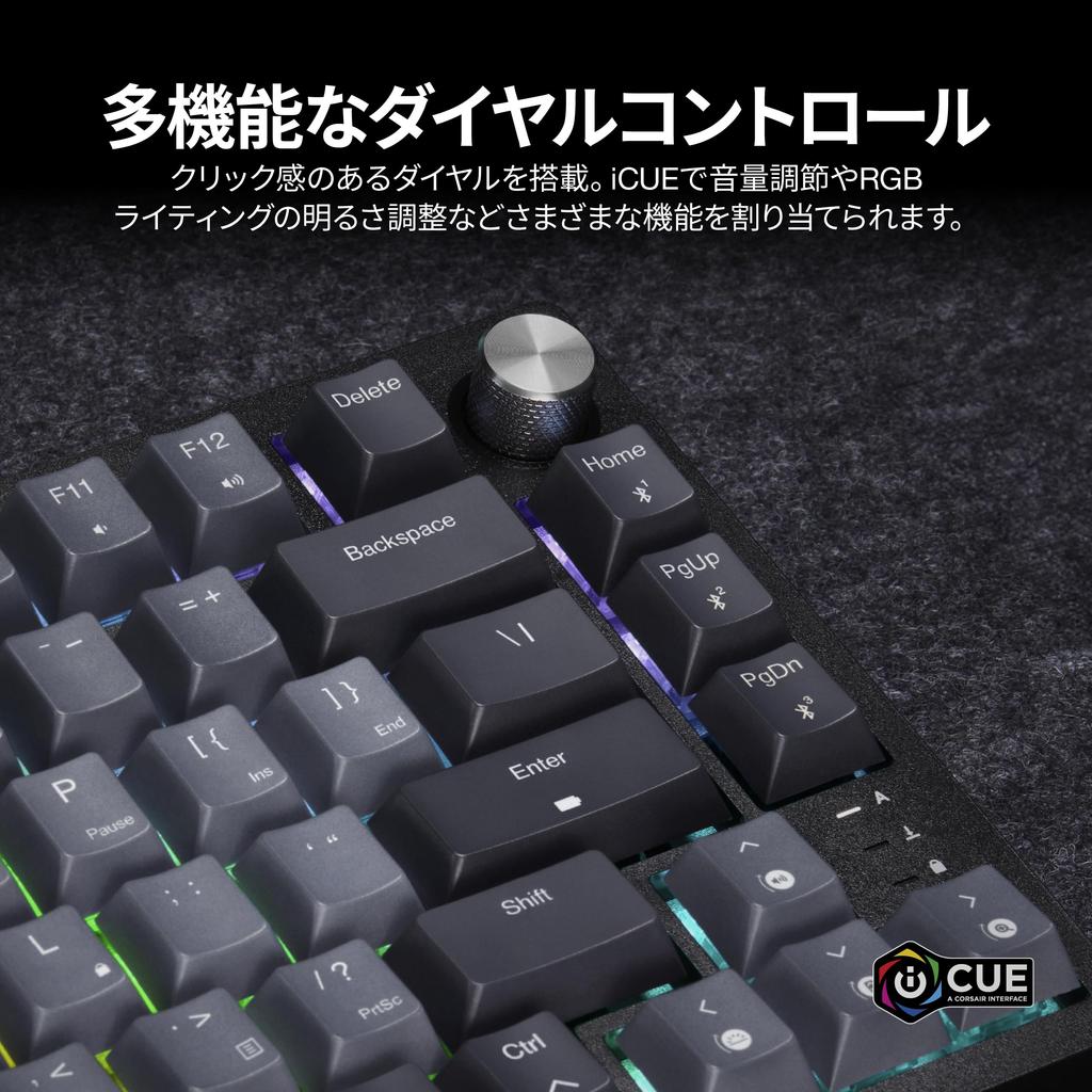 CORSAIR K65 PLUS Бездротова Ігрова 82 CORSAIR Червоні Лінійні Медіа Японська Клавіатура, 75% Клавіатура, Клавіші, Перемикачі, Гаряча Заміна, Колесо, Розкладка,