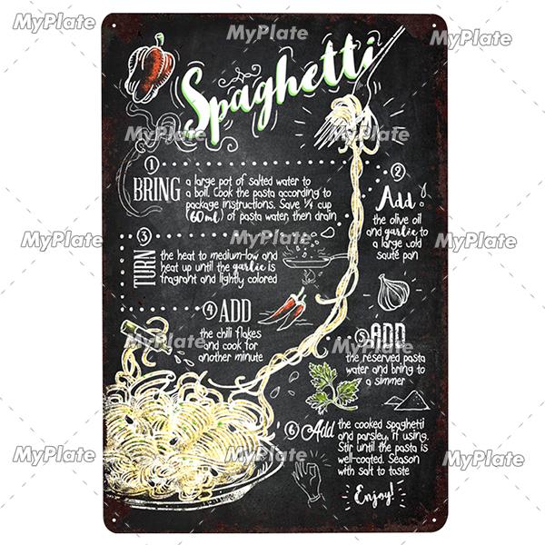 Kitchen Vintage Tin Sign Metal Sign Decorative Plaque Wall Decor Man Cave Club Decoration