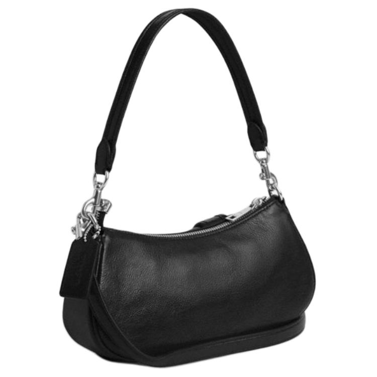 Coach Ashton 25 Removable Shoulder Strap Top Zip Closure Patent Leather Handheld Crossbody Shoulder Bag Medium Women handbags Black CV943-SVBK