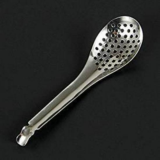 Molecular Gastronomy Caviar Tools Set: Artistic Plate Tools, Caviar Spoon, and Colander.