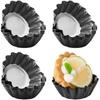 12 stk Eggeterteform Mini Terteformer Cupcake Kake Muffins Kakeform Fôret Form Blikk Bakekopper 3x0,9 tommer