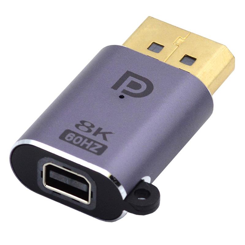 

DP-036-8K04 Mini Displayport to Displayport Adapter 8K 60Hz Connector Adapter for PC Laptop Monitor As Shown A