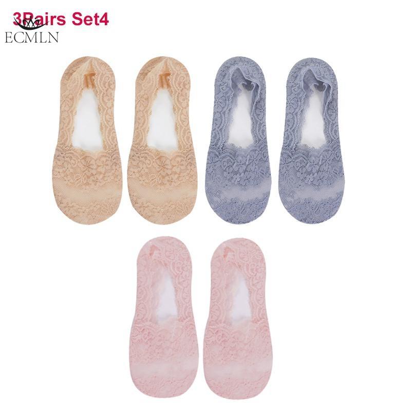 

Новые кружевные носки-лодочки для женщин на лето тонкие неглубокие силиконовые нескользящие не спадающие невидимые носки One Szie