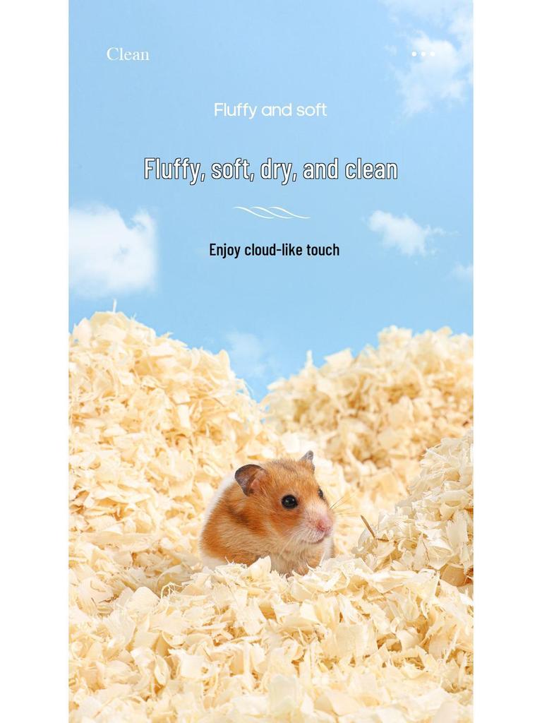 Deodorizing Aspen Wood Shavings & Cotton Bedding for Hamsters and Chinchillas - Low Dust, Cozy Winter Supplies