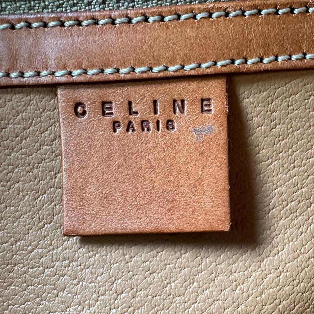 Celine Macadam Handbag Brown Women Mini Boston Used