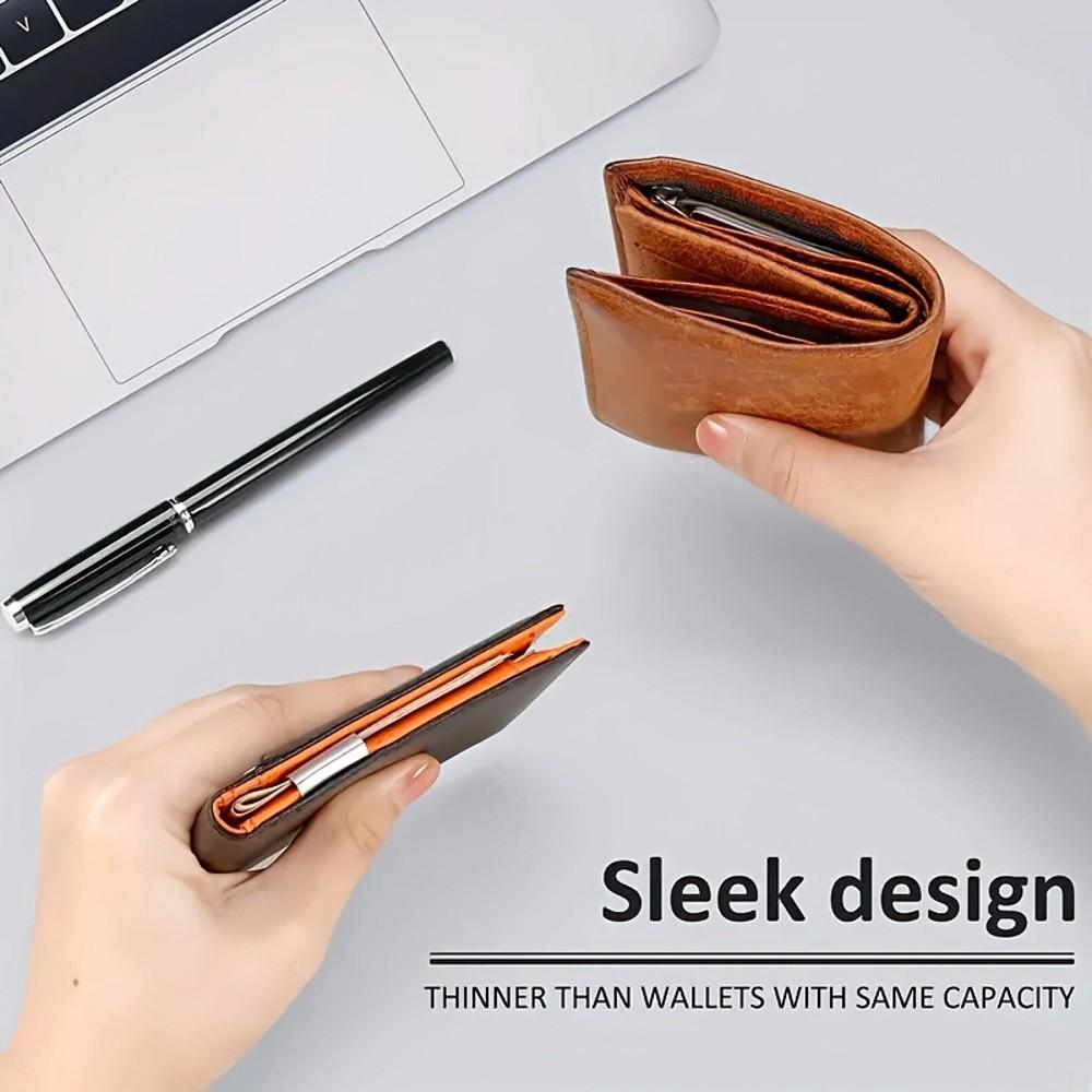 Rfid Blocking Carbon Fiber Men Wallets Short Leather ID Credit Card Holder Case Purse for Men Fols Large Capacity Wallet