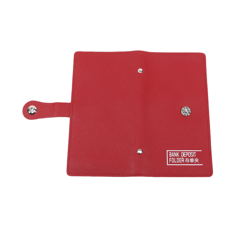 PU Leather Deposit Certificate Holder Transparent Bill Receipt Payment Cash Storage Book Office Classification Organizer Pouch