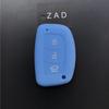ZAD 3 button silicone rubber car key case cover holder set for hyundai tucson mister ix35 solaris i25 i30 accent smart key case