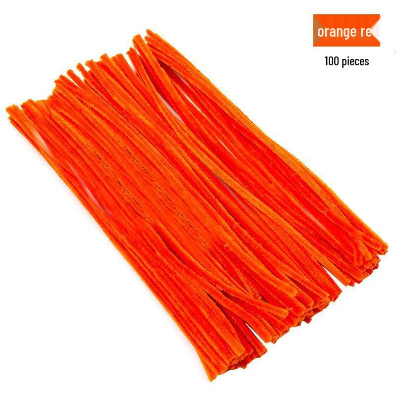 Encrypted Pipe Cleaners: Dense, Thickened 8mm White Strips with Mixed Colors for Handmade DIY Bouquets