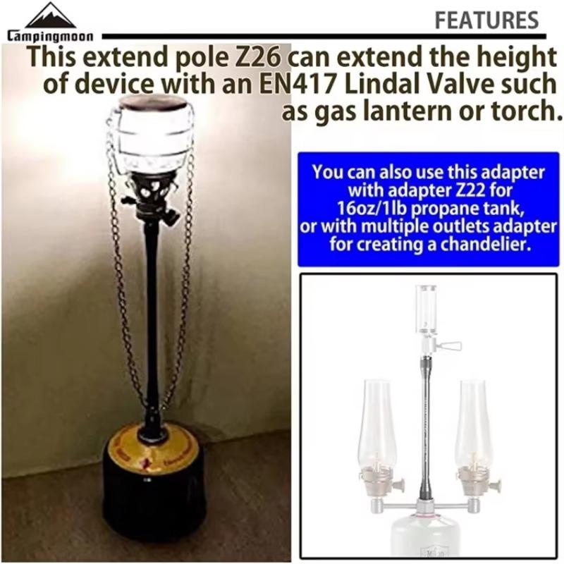 CAMPINGMOON Outdoor Camping Light Camping Gas Lamp Pole Lengthening Rod New Style High Quality Aluminium Alloy Lightweight