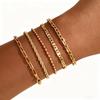 5pcs Vintage Elegant Stacking Bracelets Set For Women Fashion Minimalist Creative Hollow Twist Chain Bangle Daily Jewelry Gifts