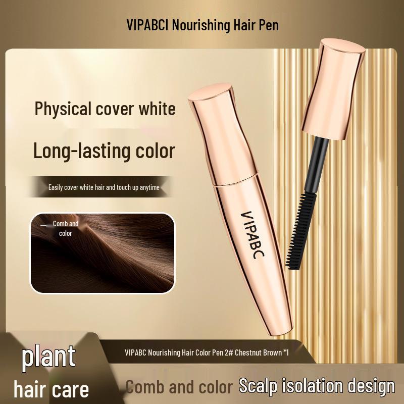 

VIPABC Temporary Hair Color Stick - Nourishing White Hair Cover & Styling Aid каштановий/коричневий
