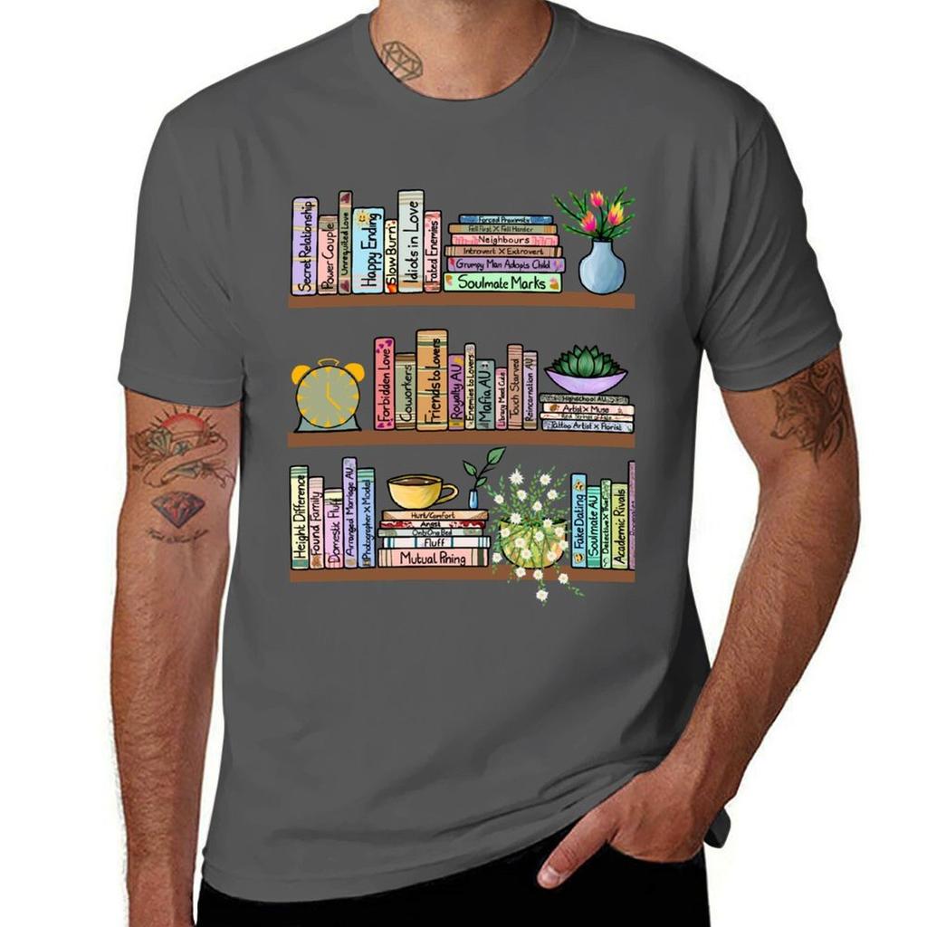 Fanfic Bookshelf  TShirt Work Style Casual TShirt