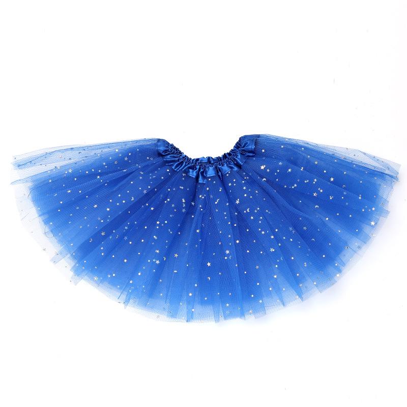

Пышная юбка-пачка для девочек - Принцессина трехслойная балетная юбка для детей 30CM королевский синий