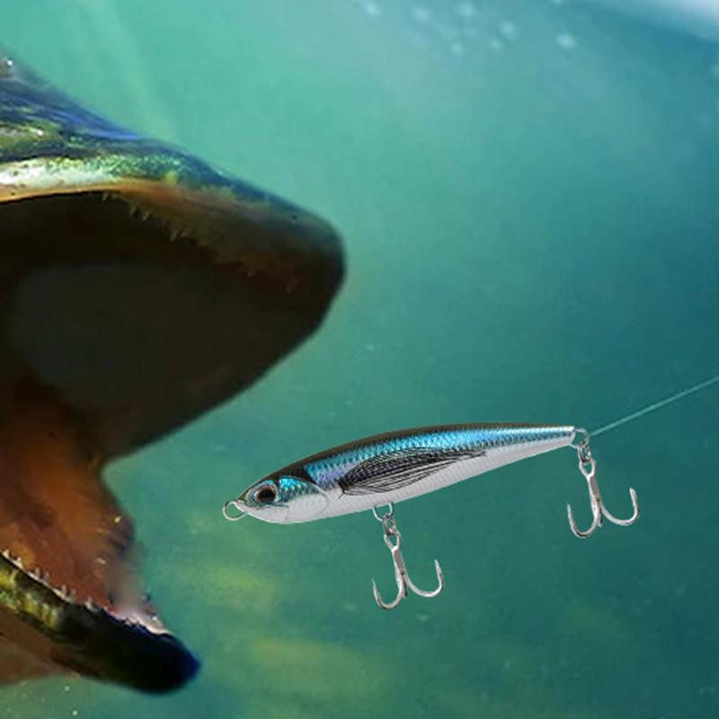 Slow Sinking Pencil Lure Reusable Fishing Crankbait 5.71 Inches Long Casting Bait Colorful Angling Tackle Kits For All Water