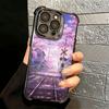 Retro Japanese Sakura Train Soft Phone Case For iPhone 15 16 17 Air 14 Pro Max 16E Plus 13 12 Mini Plating Anti-Fall Fundas