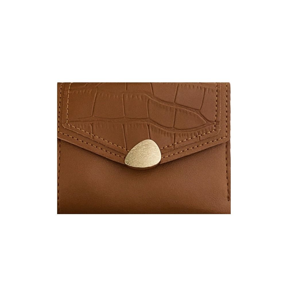 

Solid Color Short Wallet Korean Style Women s Wallet Fashionable Three Fold Wallet Ladies чёрный