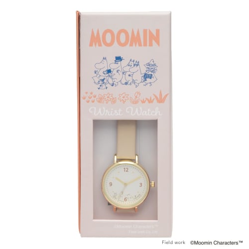 Fieldwork Women's Analog Moomin Watch with Leather Strap, Moomin Print Watch J, White, MOM021-1