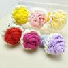 Handmade Crochet Rose Keychain Pendant - Small Gift Hanging Accessory