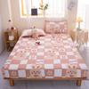 1pc Bed Sheet on Elastic Rainbow Printed Bed Fitted Sheet for Double Bed Single Bed Linen Queen Bottom Sheet(without pillowcase)
