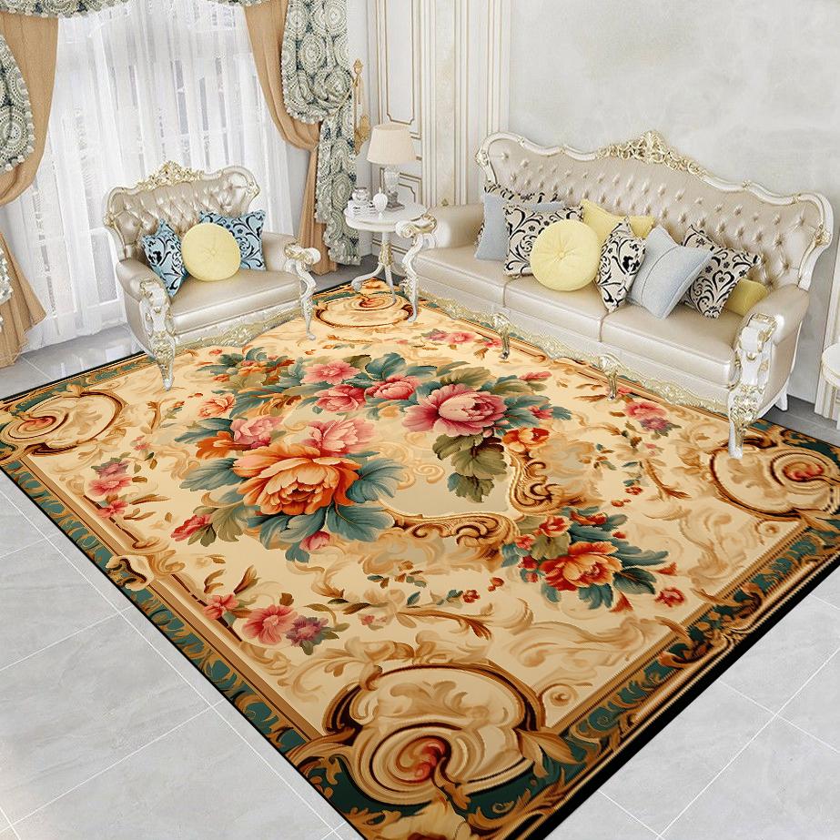 European Gorgeous Large Area Carpet Living Room Decoration Sofa Area Rugs 200x300cm Home Bedroom Soft Non-slip Entrance Mat