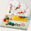 Clip Beads Toys Color Sorting Montessori Toy Educational Preschool Learning Toys Gifts Fine Motor Skill Toy for Preschool Kids