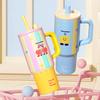 710ML Large Capacity Thermos Bottle With Handle Straw Tumbler Insulated 316 Stainless Steel Keep Cold Hot Big MAC Ice Water Cup