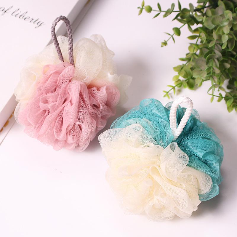 Pe Two-color Bath Ball Cotton Rope Foaming Showering Tool Bathroom Accessories