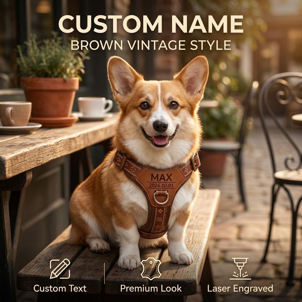 Custom Personalized Name Padded Dog Vest Harness Adjustable for Puppies Small Medium Large Dogs Cats Pet Walking Supplies