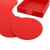 7pcs Colorful Rubber Silicone Coasters Round For Drink Placemat