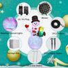 5FT jule gummibåt Snømannformet LED roterende fargede lys Blow Up Xmas oppblåsbare rekvisitter