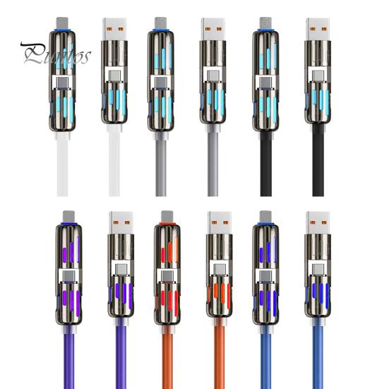 Fast Charging Data Cable 240W Thickened Silicone Charging Cable Multi-Protocol Data Transfer Cable for IPhone Tablets