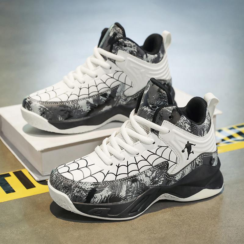 Boys shoes 2025 autumn new children's leather sneakers boys wear-resistant non-slip basketball shoes
