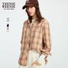 Women's Retro Plaid Lapel Shirt
