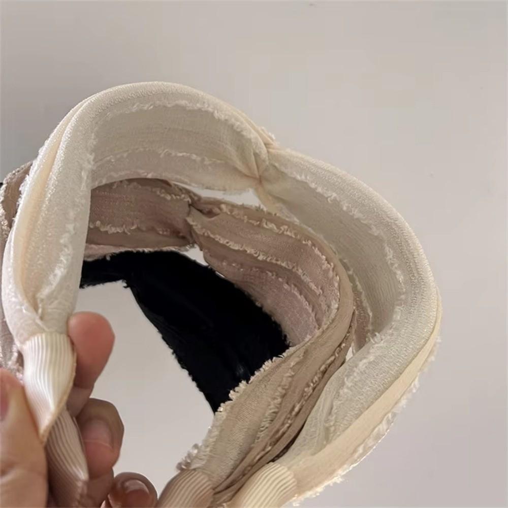 Twill Fabric Women's Knotted Headband Solid Color Twill Headband Hair Accessories Shopping Wear