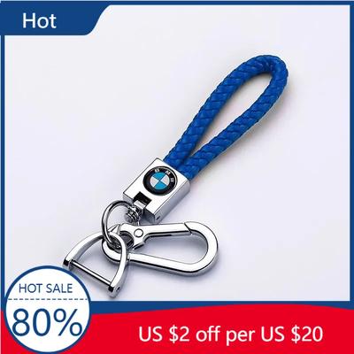 2025 Porte-clés de voiture en cuir et métal avec pendentif tressé pour BMW M Emblem X1 X2 X3 X5 X4 X6 X7 G30 G20 G32 G11 G12 F40 F30 F20