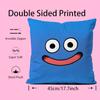 Dragon Quest Slime Pillow Case Anti-dustmite Pillowcase Invisible zipper silky short plush Sofa cushion cover