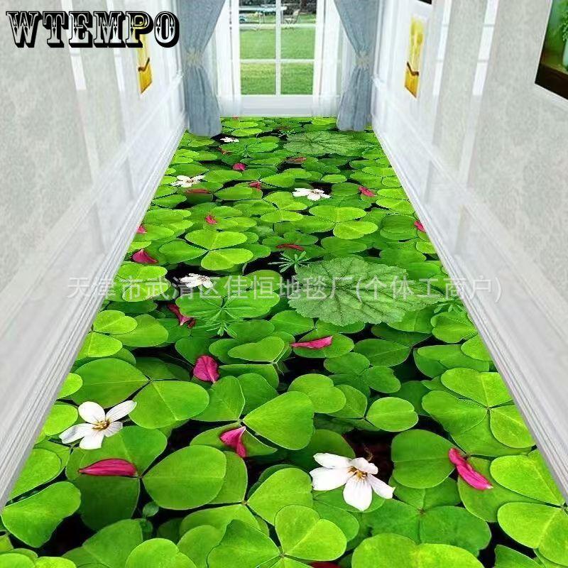 3D Flower Home Corridor Carpet Crystal Velvet Dirt Resistant Wear-resistant Anti Slip