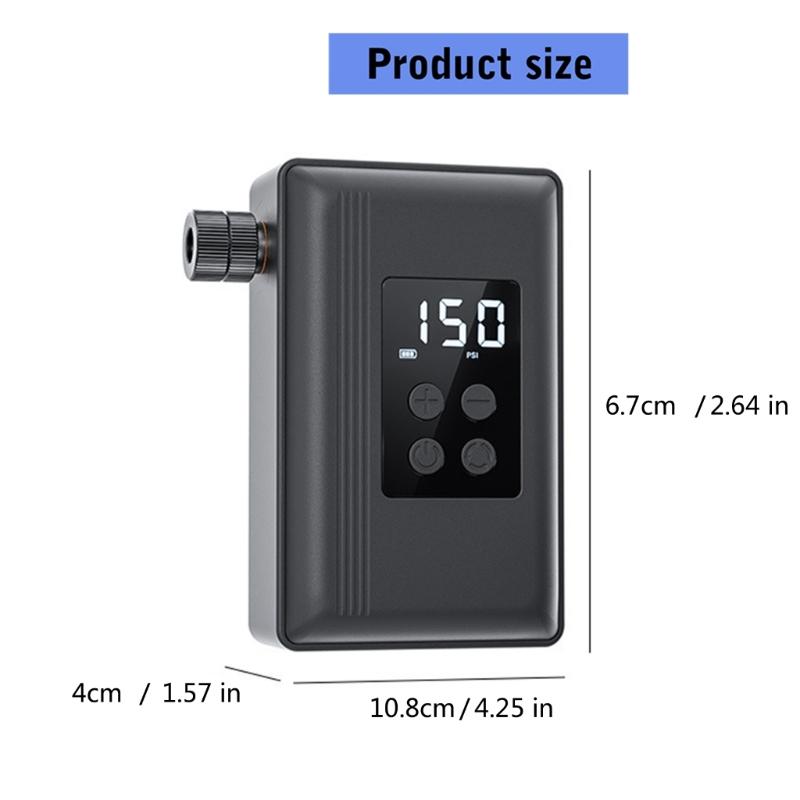 High Accuracy Bike Air Pumps Digital Display Compact Design Lightweight ABS Bike Tire Pumps Fast Inflation Device