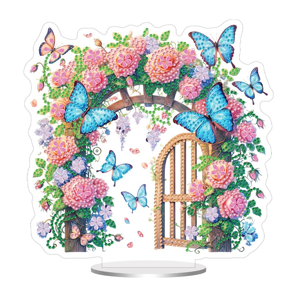 Acrylic Special Shaped Colorful Pattern Table Top Diamond Painting Ornament Kits Diamond Painting Desktop Decorations for Adults