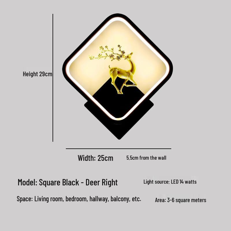 

Nordic Style Deer Wall Lamp