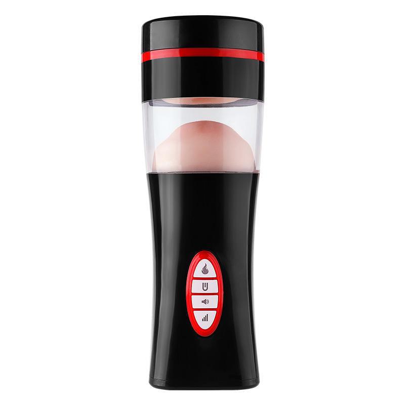 Mi Ji Heated Male Masturbator Cup: 30-Piece Tongue-Licking Oral Simulation Toy