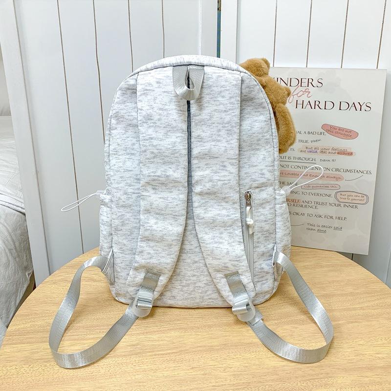 School bag Korean style gentle style with a fufu little bear double shoulder bag, student party campus style, high-appearance practical backpack