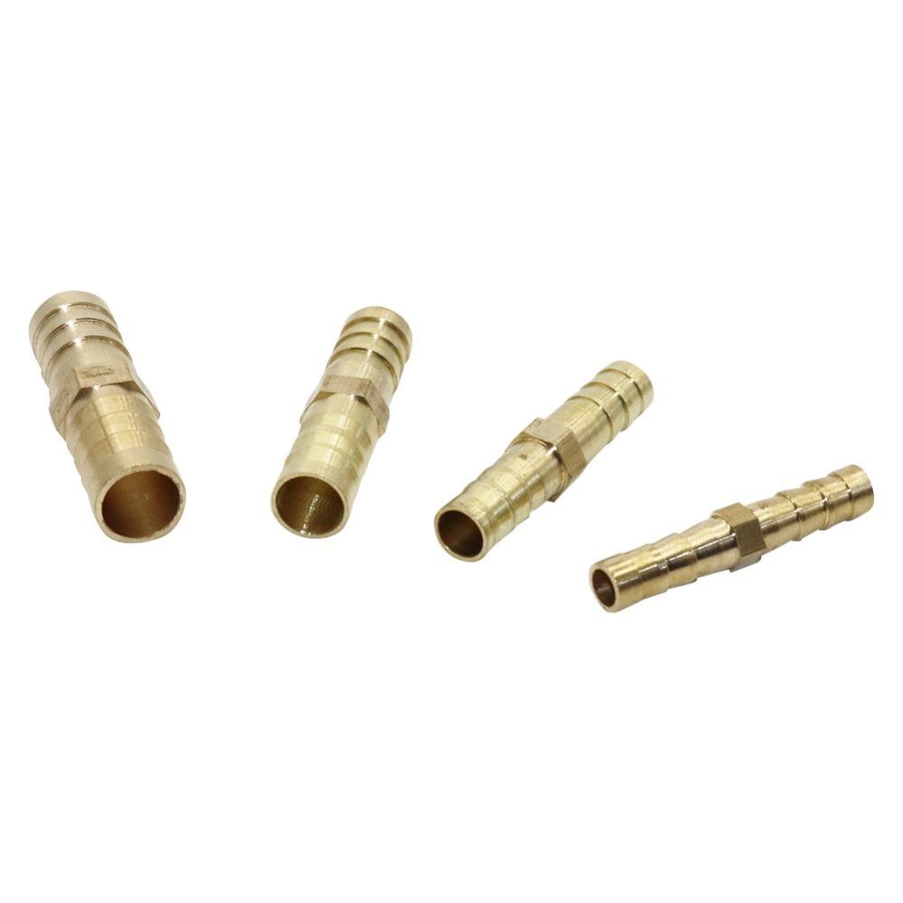 6mm 8mm 10mm 12mm Barbed Brass Straight Connector Garden Irrigation Air Fuel Water Pipe Gas Tubing Aquarium Hose Copper Fittings